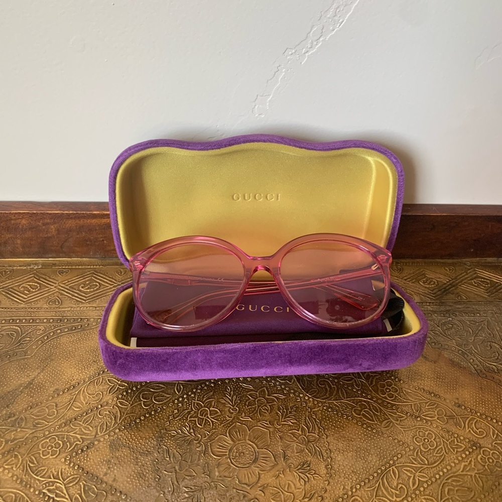 Gucci Pink Sunglasses with Purple Case
